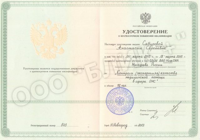 Контроль и экспертиза качества медицинской помощи, 2013 г.